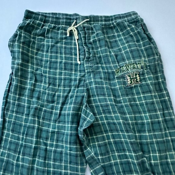 University OF HawaiiPajama Pants Adult 2XLPLaid Green Stretch Size 2XL (34x27) - Picture 5 of 14